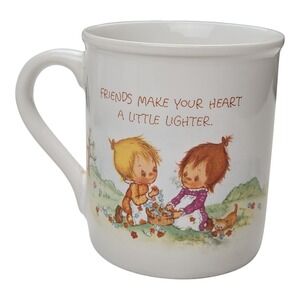 Vintage 1983 Hallmark Mug Mates Betsey Clark White Rainbow Friendship Kawaii 80s
